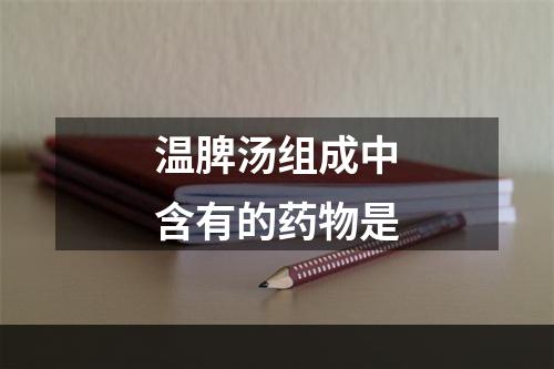 温脾汤组成中含有的药物是