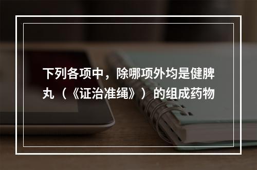 下列各项中，除哪项外均是健脾丸（《证治准绳》）的组成药物