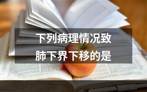 下列病理情况致肺下界下移的是