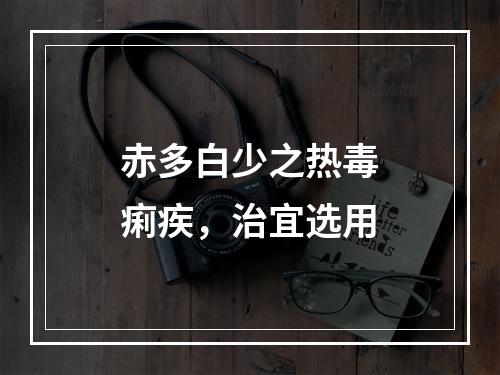 赤多白少之热毒痢疾，治宜选用