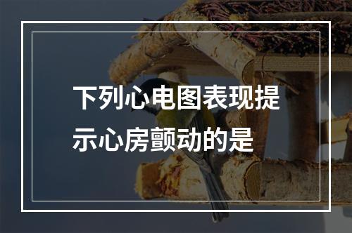 下列心电图表现提示心房颤动的是