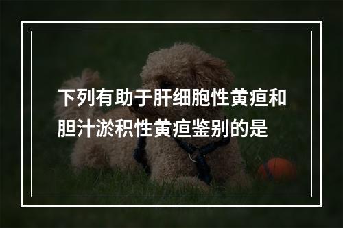 下列有助于肝细胞性黄疸和胆汁淤积性黄疸鉴别的是