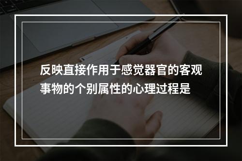 反映直接作用于感觉器官的客观事物的个别属性的心理过程是