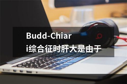 Budd-Chiari综合征时肝大是由于