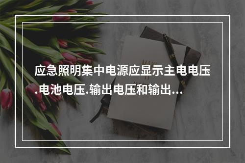 应急照明集中电源应显示主电电压.电池电压.输出电压和输出电流