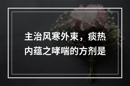 主治风寒外束，痰热内蕴之哮喘的方剂是