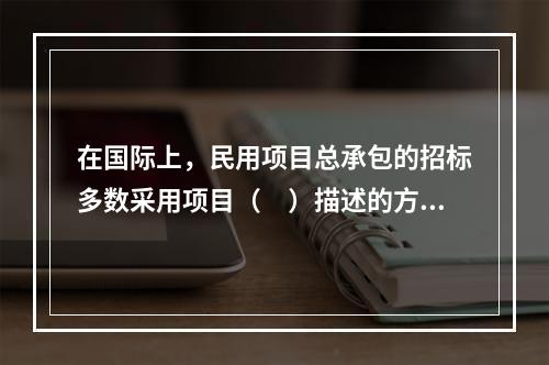 在国际上，民用项目总承包的招标多数采用项目（　）描述的方式。