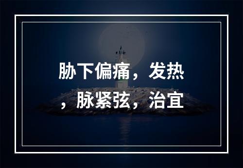 胁下偏痛，发热，脉紧弦，治宜