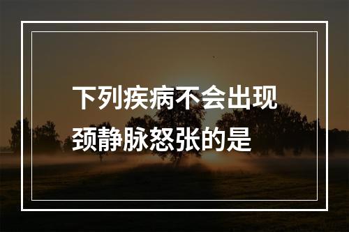 下列疾病不会出现颈静脉怒张的是