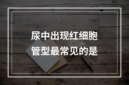 尿中出现红细胞管型最常见的是