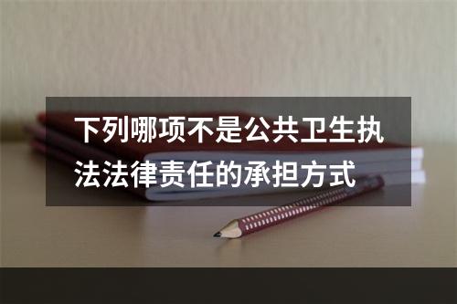 下列哪项不是公共卫生执法法律责任的承担方式