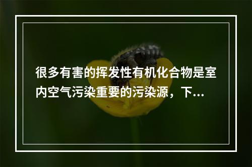 很多有害的挥发性有机化合物是室内空气污染重要的污染源，下面不