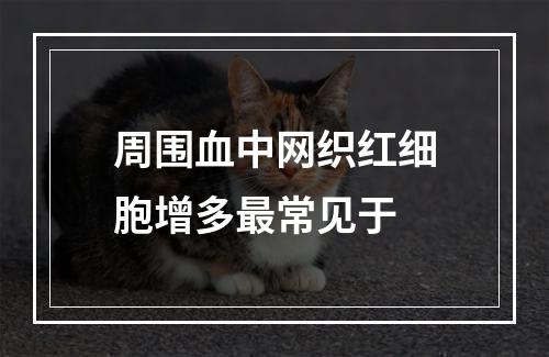 周围血中网织红细胞增多最常见于