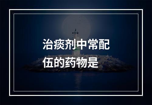 治痰剂中常配伍的药物是