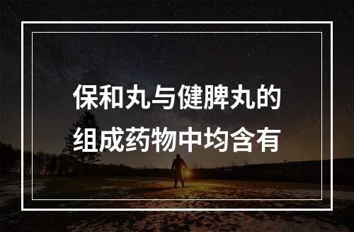 保和丸与健脾丸的组成药物中均含有