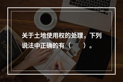 关于土地使用权的处理，下列说法中正确的有（  ）。