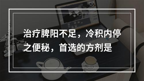 治疗脾阳不足，冷积内停之便秘，首选的方剂是