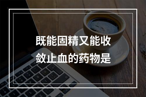 既能固精又能收敛止血的药物是