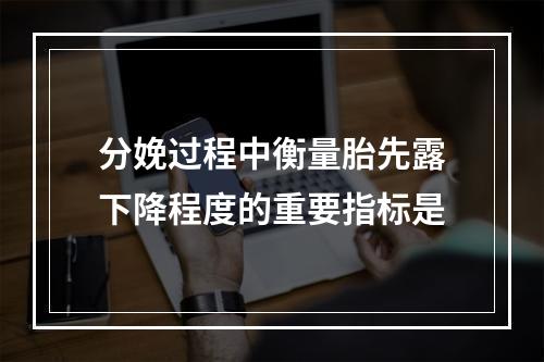 分娩过程中衡量胎先露下降程度的重要指标是