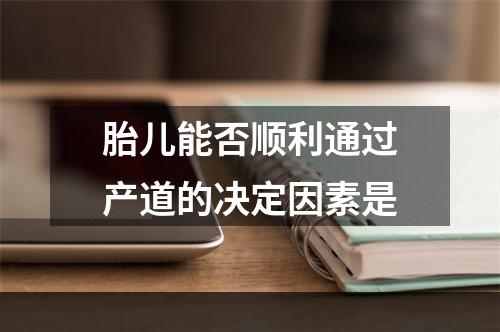 胎儿能否顺利通过产道的决定因素是