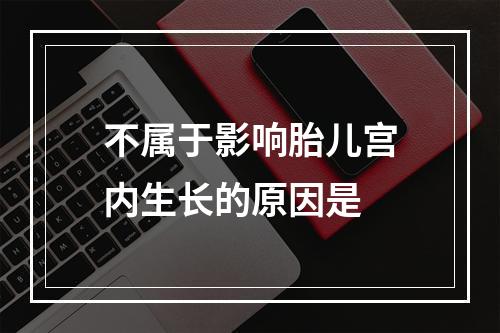 不属于影响胎儿宫内生长的原因是