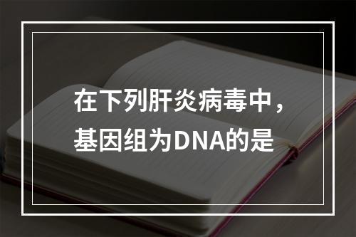 在下列肝炎病毒中，基因组为DNA的是