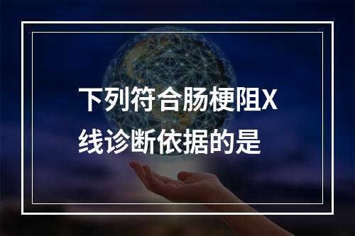 下列符合肠梗阻X线诊断依据的是