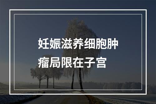 妊娠滋养细胞肿瘤局限在子宫