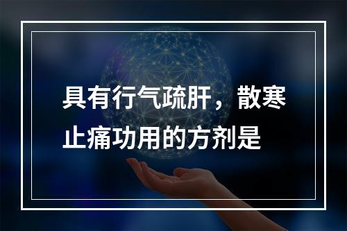 具有行气疏肝，散寒止痛功用的方剂是