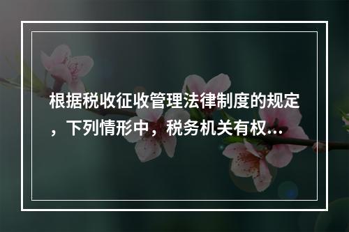 根据税收征收管理法律制度的规定，下列情形中，税务机关有权核定