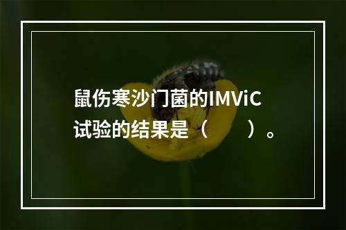 鼠伤寒沙门菌的IMViC试验的结果是（　　）。