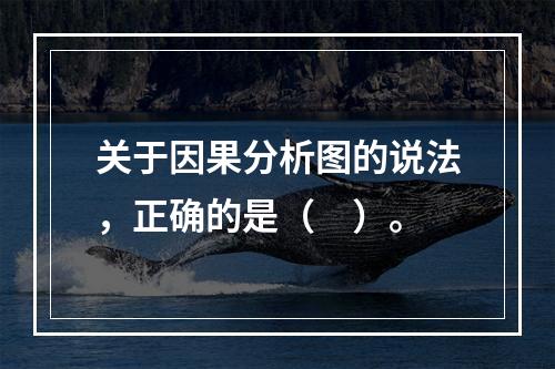 关于因果分析图的说法，正确的是（　）。