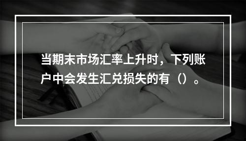 当期末市场汇率上升时，下列账户中会发生汇兑损失的有（）。