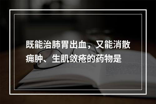 既能治肺胃出血，又能消散痈肿、生肌敛疮的药物是