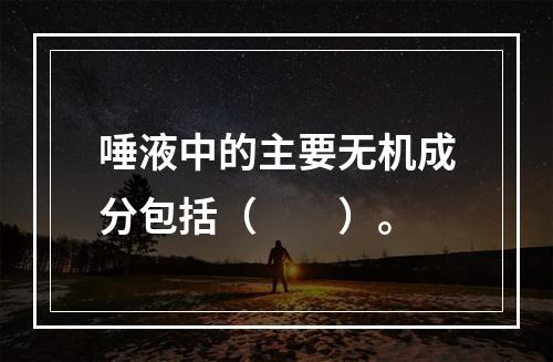 唾液中的主要无机成分包括（　　）。