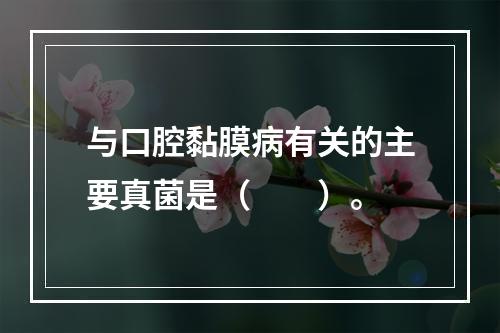 与口腔黏膜病有关的主要真菌是（　　）。