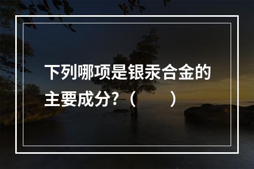 下列哪项是银汞合金的主要成分?（　　）