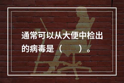 通常可以从大便中检出的病毒是（　　）。