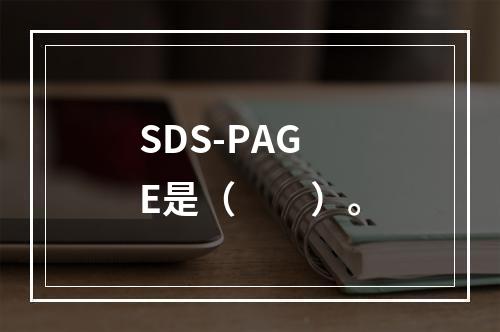 SDS-PAGE是（　　）。