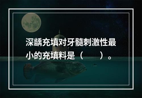 深龋充填对牙髓刺激性最小的充填料是（　　）。