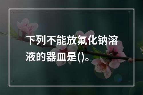 下列不能放氟化钠溶液的器皿是()。