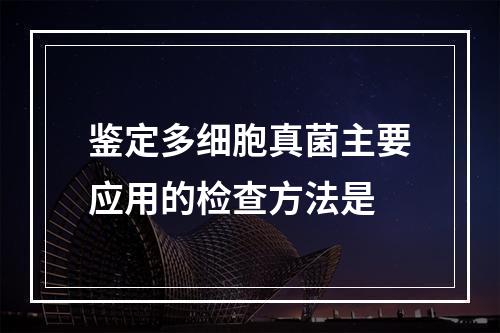 鉴定多细胞真菌主要应用的检查方法是