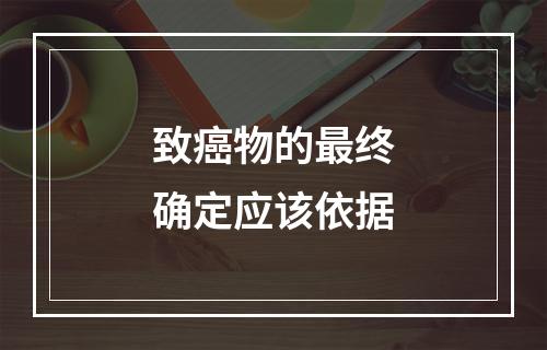 致癌物的最终确定应该依据