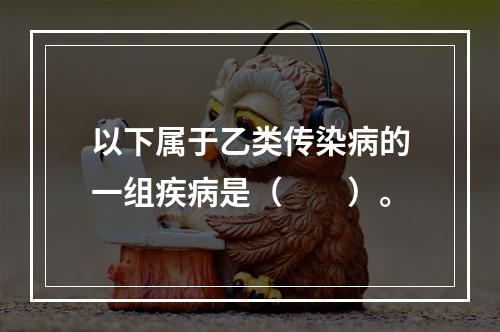 以下属于乙类传染病的一组疾病是（　　）。