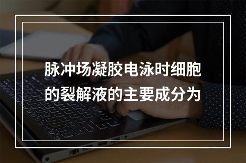 脉冲场凝胶电泳时细胞的裂解液的主要成分为