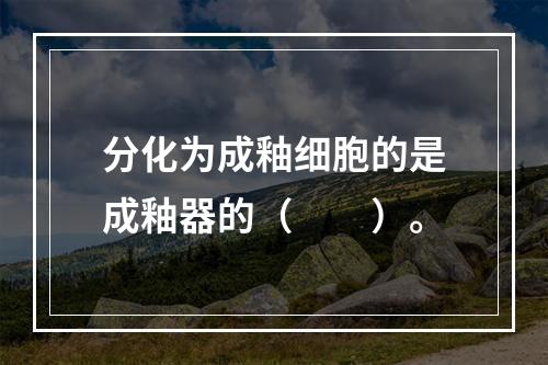 分化为成釉细胞的是成釉器的（　　）。