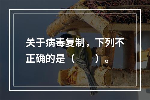 关于病毒复制，下列不正确的是（　　）。