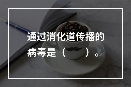 通过消化道传播的病毒是（　　）。