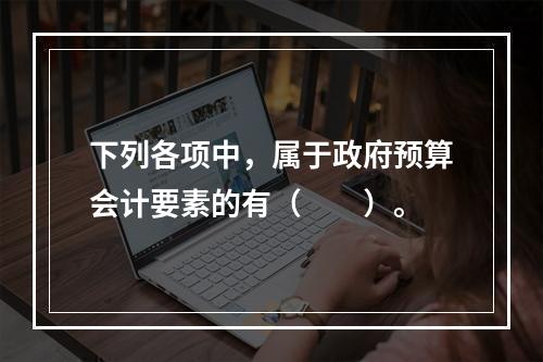 下列各项中，属于政府预算会计要素的有（　　）。