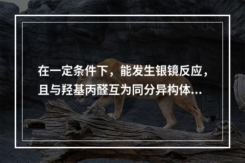 在一定条件下，能发生银镜反应，且与羟基丙醛互为同分异构体的